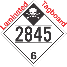 Inhalation Hazard Class 6.1 UN2845 Tagboard DOT Placard