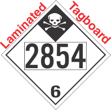 Inhalation Hazard Class 6.1 UN2854 Tagboard DOT Placard