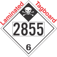 Inhalation Hazard Class 6.1 UN2855 Tagboard DOT Placard