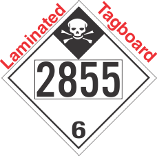 Inhalation Hazard Class 6.1 UN2855 Tagboard DOT Placard