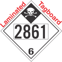 Inhalation Hazard Class 6.1 UN2861 Tagboard DOT Placard