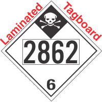 Inhalation Hazard Class 6.1 UN2862 Tagboard DOT Placard