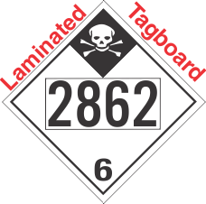 Inhalation Hazard Class 6.1 UN2862 Tagboard DOT Placard