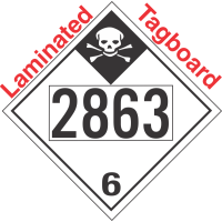 Inhalation Hazard Class 6.1 UN2863 Tagboard DOT Placard