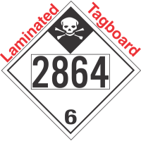 Inhalation Hazard Class 6.1 UN2864 Tagboard DOT Placard