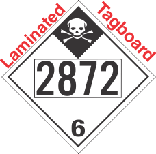 Inhalation Hazard Class 6.1 UN2872 Tagboard DOT Placard