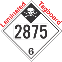 Inhalation Hazard Class 6.1 UN2875 Tagboard DOT Placard