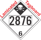 Inhalation Hazard Class 6.1 UN2876 Tagboard DOT Placard