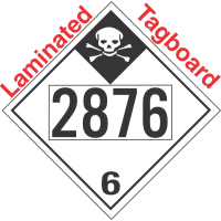 Inhalation Hazard Class 6.1 UN2876 Tagboard DOT Placard