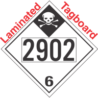 Inhalation Hazard Class 6.1 UN2902 Tagboard DOT Placard