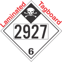 Inhalation Hazard Class 6.1 UN2927 Tagboard DOT Placard