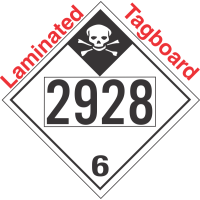 Inhalation Hazard Class 6.1 UN2928 Tagboard DOT Placard