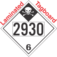 Inhalation Hazard Class 6.1 UN2930 Tagboard DOT Placard