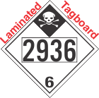 Inhalation Hazard Class 6.1 UN2936 Tagboard DOT Placard