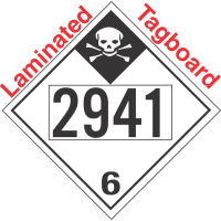 Inhalation Hazard Class 6.1 UN2941 Tagboard DOT Placard