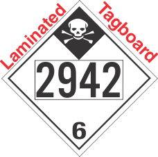 Inhalation Hazard Class 6.1 UN2942 Tagboard DOT Placard