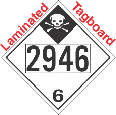 Inhalation Hazard Class 6.1 UN2946 Tagboard DOT Placard