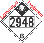 Inhalation Hazard Class 6.1 UN2948 Tagboard DOT Placard