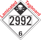 Inhalation Hazard Class 6.1 UN2992 Tagboard DOT Placard