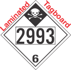 Inhalation Hazard Class 6.1 UN2993 Tagboard DOT Placard
