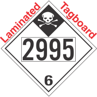 Inhalation Hazard Class 6.1 UN2995 Tagboard DOT Placard