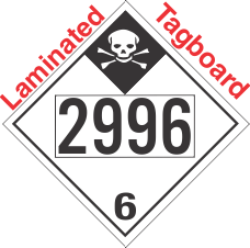 Inhalation Hazard Class 6.1 UN2996 Tagboard DOT Placard