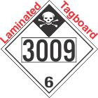 Inhalation Hazard Class 6.1 UN3009 Tagboard DOT Placard