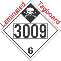 Inhalation Hazard Class 6.1 UN3009 Tagboard DOT Placard