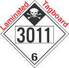 Inhalation Hazard Class 6.1 UN3011 Tagboard DOT Placard