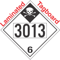 Inhalation Hazard Class 6.1 UN3013 Tagboard DOT Placard