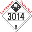 Inhalation Hazard Class 6.1 UN3014 Tagboard DOT Placard