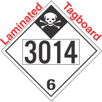 Inhalation Hazard Class 6.1 UN3014 Tagboard DOT Placard