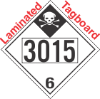 Inhalation Hazard Class 6.1 UN3015 Tagboard DOT Placard