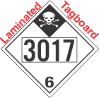 Inhalation Hazard Class 6.1 UN3017 Tagboard DOT Placard
