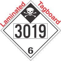 Inhalation Hazard Class 6.1 UN3019 Tagboard DOT Placard