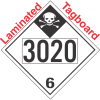 Inhalation Hazard Class 6.1 UN3020 Tagboard DOT Placard