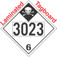 Inhalation Hazard Class 6.1 UN3023 Tagboard DOT Placard