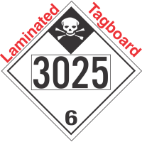 Inhalation Hazard Class 6.1 UN3025 Tagboard DOT Placard