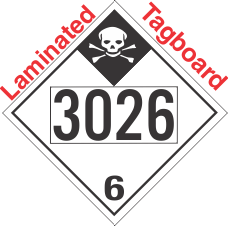 Inhalation Hazard Class 6.1 UN3026 Tagboard DOT Placard