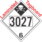Inhalation Hazard Class 6.1 UN3027 Tagboard DOT Placard