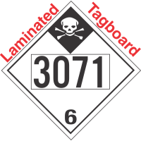 Inhalation Hazard Class 6.1 UN3071 Tagboard DOT Placard