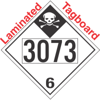 Inhalation Hazard Class 6.1 UN3073 Tagboard DOT Placard