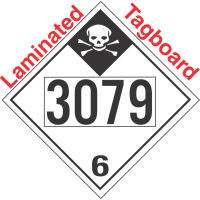 Inhalation Hazard Class 6.1 UN3079 Tagboard DOT Placard