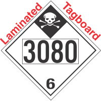 Inhalation Hazard Class 6.1 UN3080 Tagboard DOT Placard