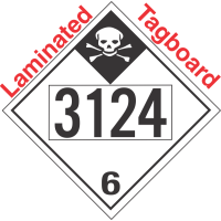 Inhalation Hazard Class 6.1 UN3124 Tagboard DOT Placard