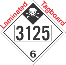 Inhalation Hazard Class 6.1 UN3125 Tagboard DOT Placard