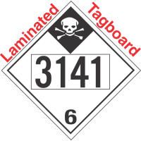 Inhalation Hazard Class 6.1 UN3141 Tagboard DOT Placard