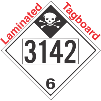 Inhalation Hazard Class 6.1 UN3142 Tagboard DOT Placard