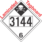 Inhalation Hazard Class 6.1 UN3144 Tagboard DOT Placard