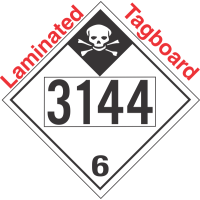 Inhalation Hazard Class 6.1 UN3144 Tagboard DOT Placard